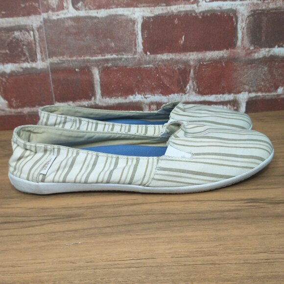 Vans Shoes Womens Size 9 Tan Surf Siders Slip On Beach Off The Wall - Picture 1 of 5